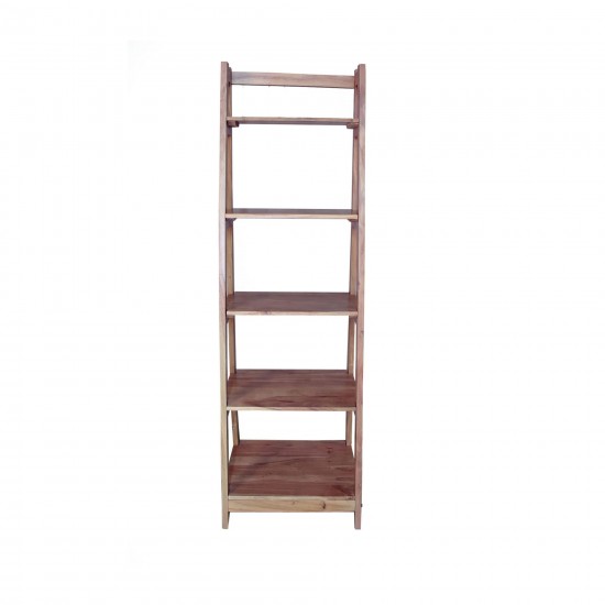 Wood, 22x72" 5-tier Bookshelf, Natural Kd