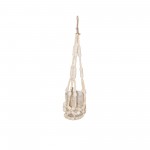 Wood Bead Hanging Candle Holder, Ivory