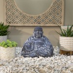 14" Happy Buddha, Gray