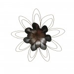 Metal 23.25" Flower Wall Decor, Multi Wb