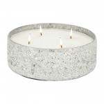 Candle On Silver Crackled Glass 49oz