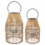 Wicker 17"h Lantern Natural