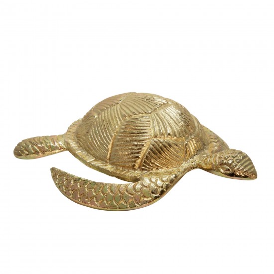 Metal 11.5" Turtle, Gold