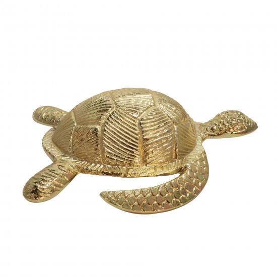 Metal 11.5" Turtle, Gold