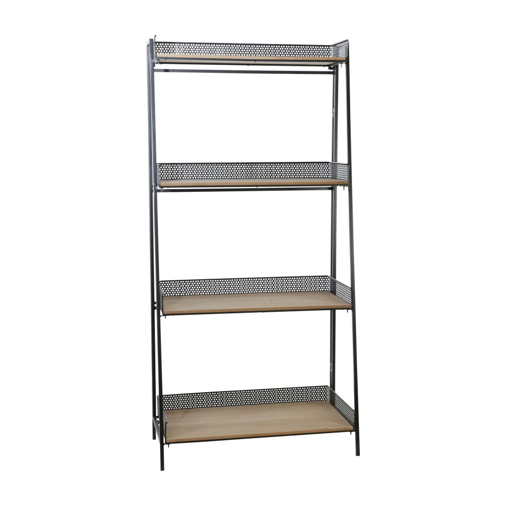 Metal/wood 55" Foldable Shelf, Brown/black