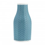 10" Chevron Vase, Cameo Blue