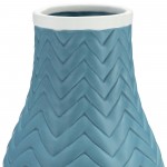 10" Chevron Vase, Cameo Blue