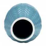 10" Chevron Vase, Cameo Blue