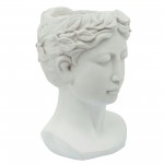 Resin, 9" Lady Head Planter, White