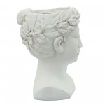 Resin, 9" Lady Head Planter, White