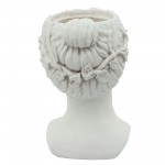 Resin, 9" Lady Head Planter, White