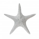 Polyresin 3"h Starfish Figurine, Silver