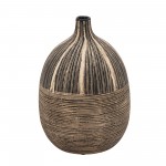 7"h Tribal Vase, Brown