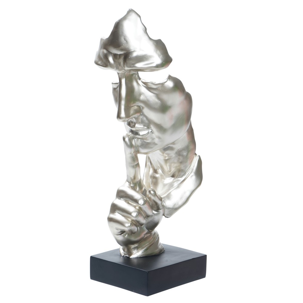 Resin 20"h Silence Man, Champagne Resin 20"h Silence Man, Champagne