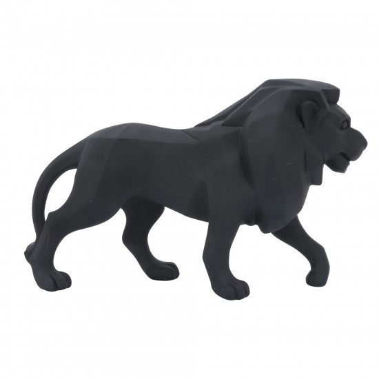 Resin 16" Standing Lion, Black