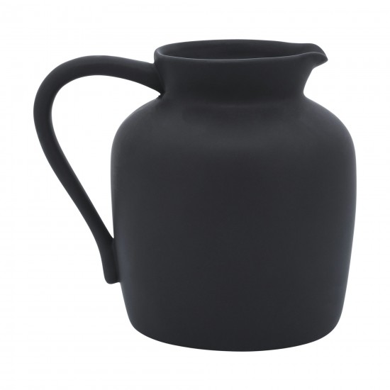Cer, 5" Pitcher Vase, Black
