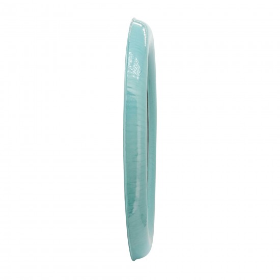 Metal 36" Round Mirror, Turq