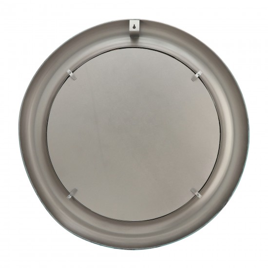 Metal 36" Round Mirror, Turq