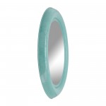 Metal 36" Round Mirror, Turq
