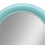 Metal 36" Round Mirror, Turq