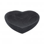 Wood, S/2 9/10" Heart Bowls, Black