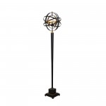 Metal 60" Armillary Floor Lamp,black/bronze