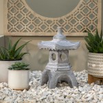 17" Temple Lighthouse Deco, Gray