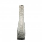 12"h Textured Oval 2-tone Vase, Beige