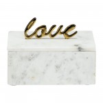 Marble, 7x5 Box - Love, White