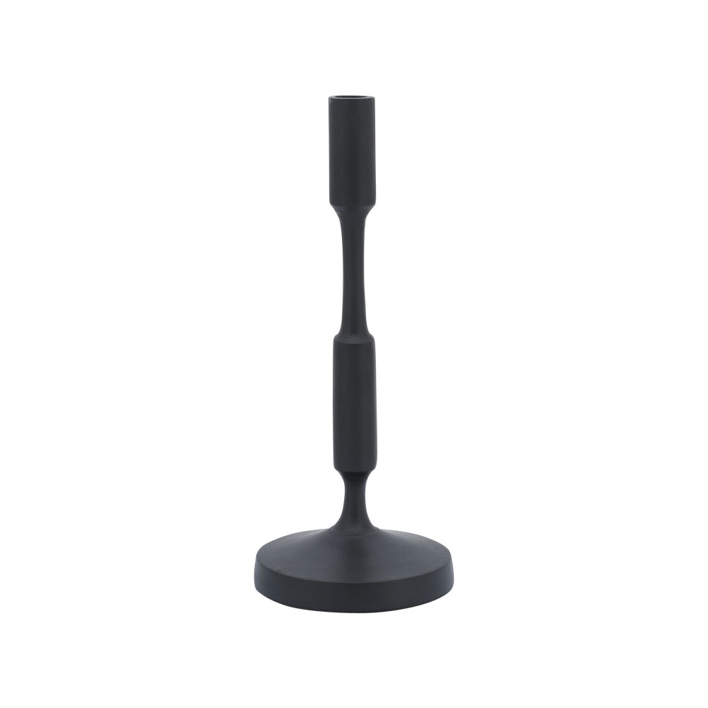 Metal, 13"h Taper Candle Holder, Black, Straight