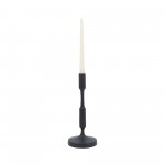 Metal, 13"h Taper Candle Holder, Black, Straight