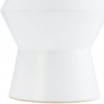 Cer, 17"h Totem Vase, White