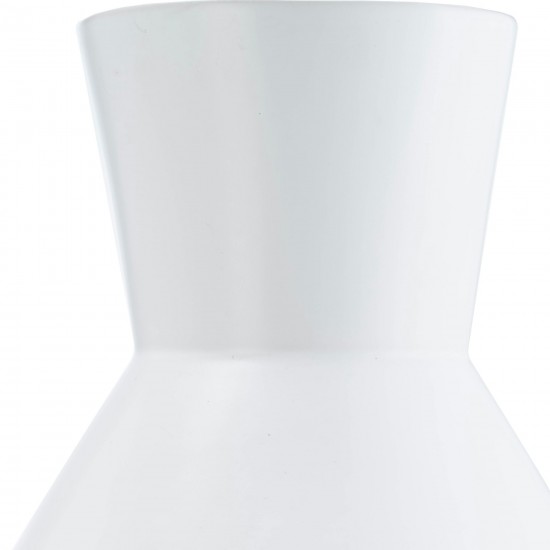 Cer, 17"h Totem Vase, White