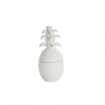 Ec, White Pineapple Jar 8.75"