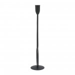 Metal, 13"h Round Taper Candle Holder, Black