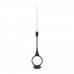 Metal, 13"h Round Taper Candle Holder, Black