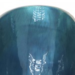 S/2 Aluminum 22/24" Oval Bowl, Aqua