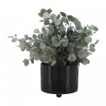 S/2 Lines Footed Planters 10/12" Black