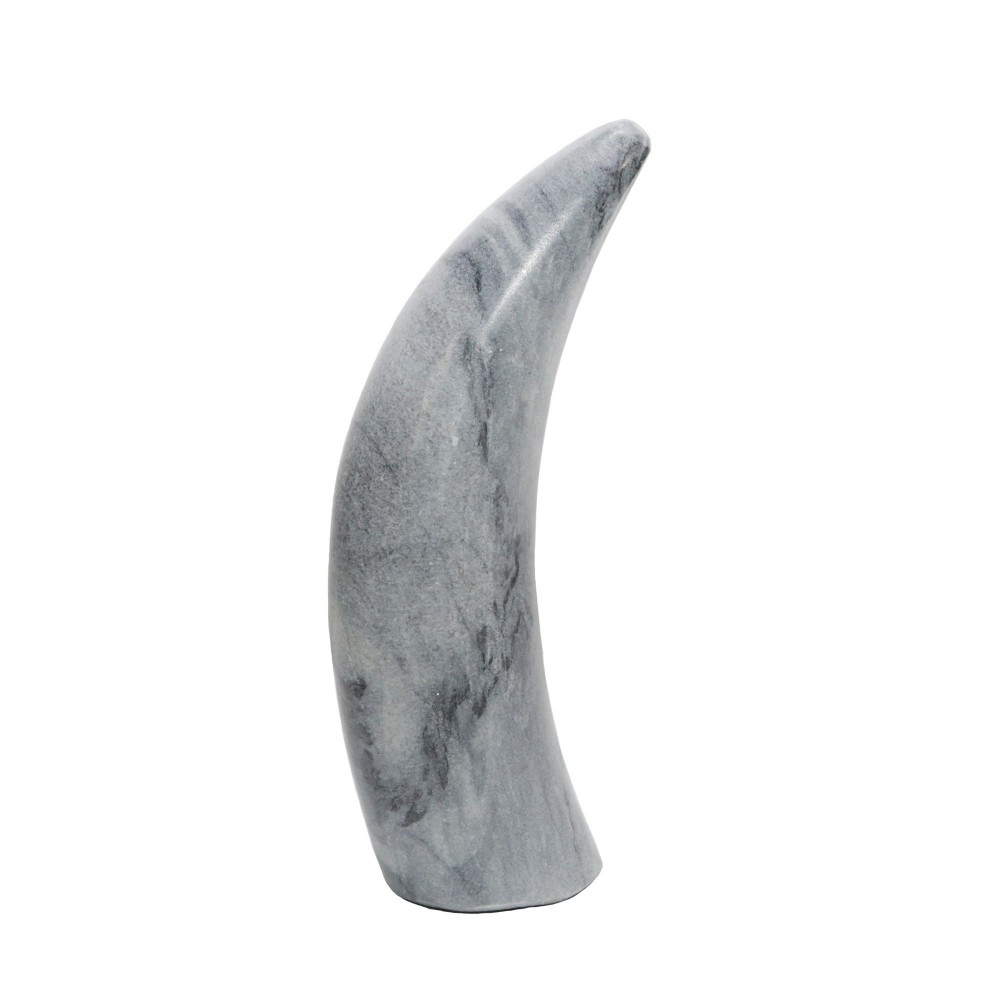 Marble 8"h Antler Deco, Gray