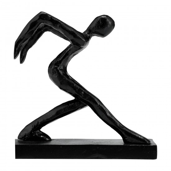 Metal,s/2 9"h, Push Hold Figures Bookends,black