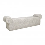 Flared Arms Bench - Gray Leopard