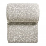 Flared Arms Bench - Gray Leopard