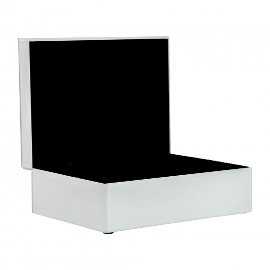 White/black Wood/glass Box