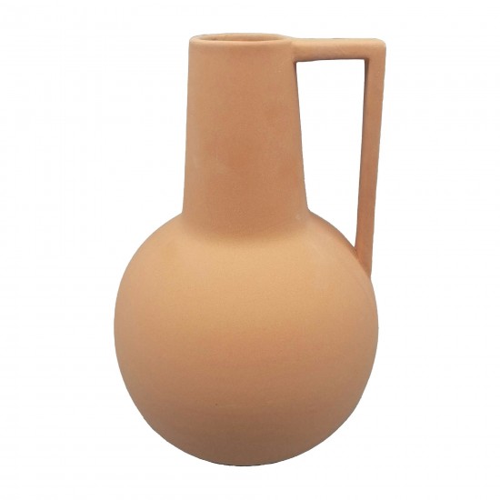 Cer,9",vase,terracota