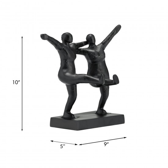 Metal, 9" Couple Swinging Legs, Black