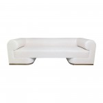 Modern Sofa- French Oak Base - Ivory