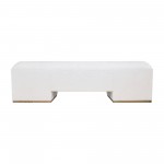 Modern Sofa- French Oak Base - Ivory