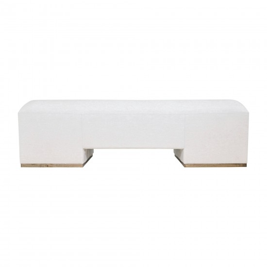 Modern Sofa- French Oak Base - Ivory