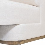 Modern Sofa- French Oak Base - Ivory