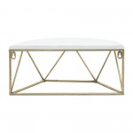 Wood / Metal 16" L Demilune Wall Shelf, White